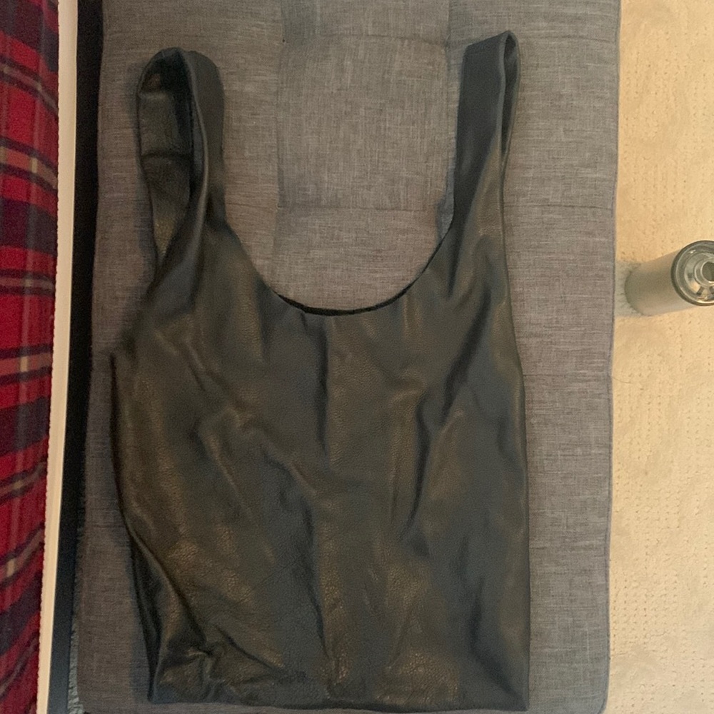 Black Baggu Leather Shoulder Bag